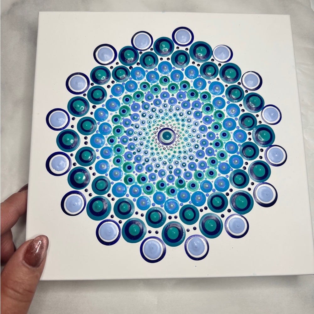 Blue Abstract Art Set for Home Decor - Picture 5 of 8
